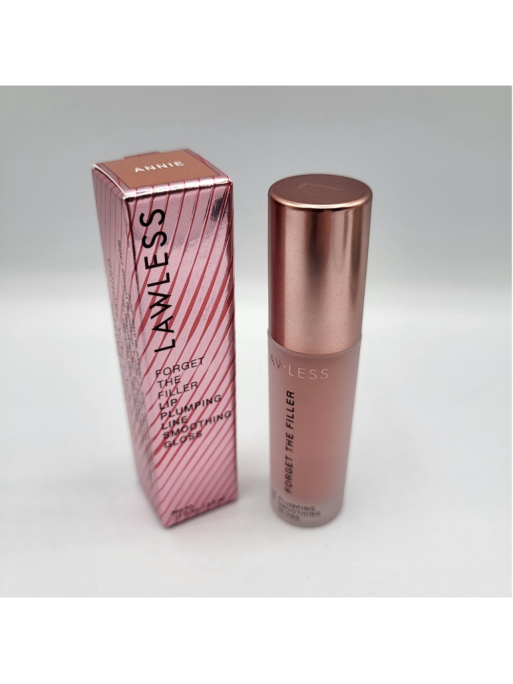 Lawless Forget The Filler Lip-Plumping Line-Smoothing Gloss –Shade Annie – NIB
